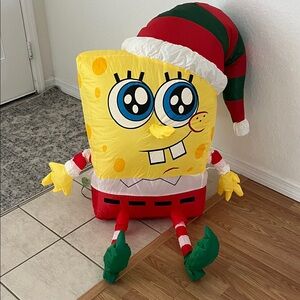 SpongeBob Christmas Inflatable Decoration 3 feet tall
